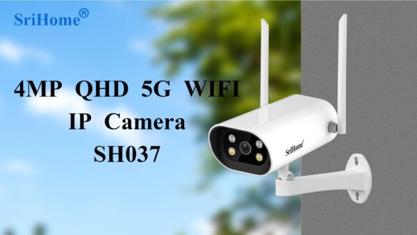 SriHome SH037-5MP * Caméra IP 5MP H.265 EXT. Bi-Dir. IR WiFi ONVIF