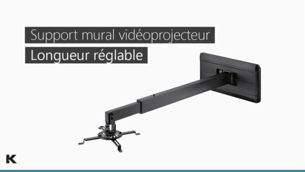 KIMEX SUPPORT MURAL pour VIDEOPROJ. courte focale 46-60cm * 051-1003