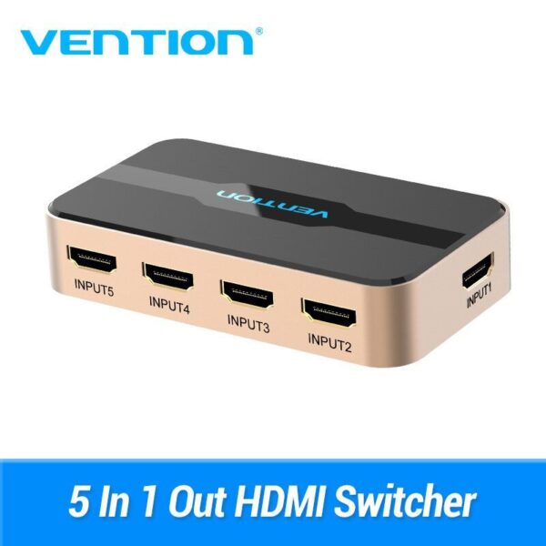 Splitter HDMI 4K Vention 2 ports (Noir/Or) - ACBG0-EU