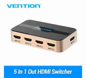 Switch HDMI Vention 5 ports (5 entrées / 1 sortie) (Noir/Or) - ACDG0