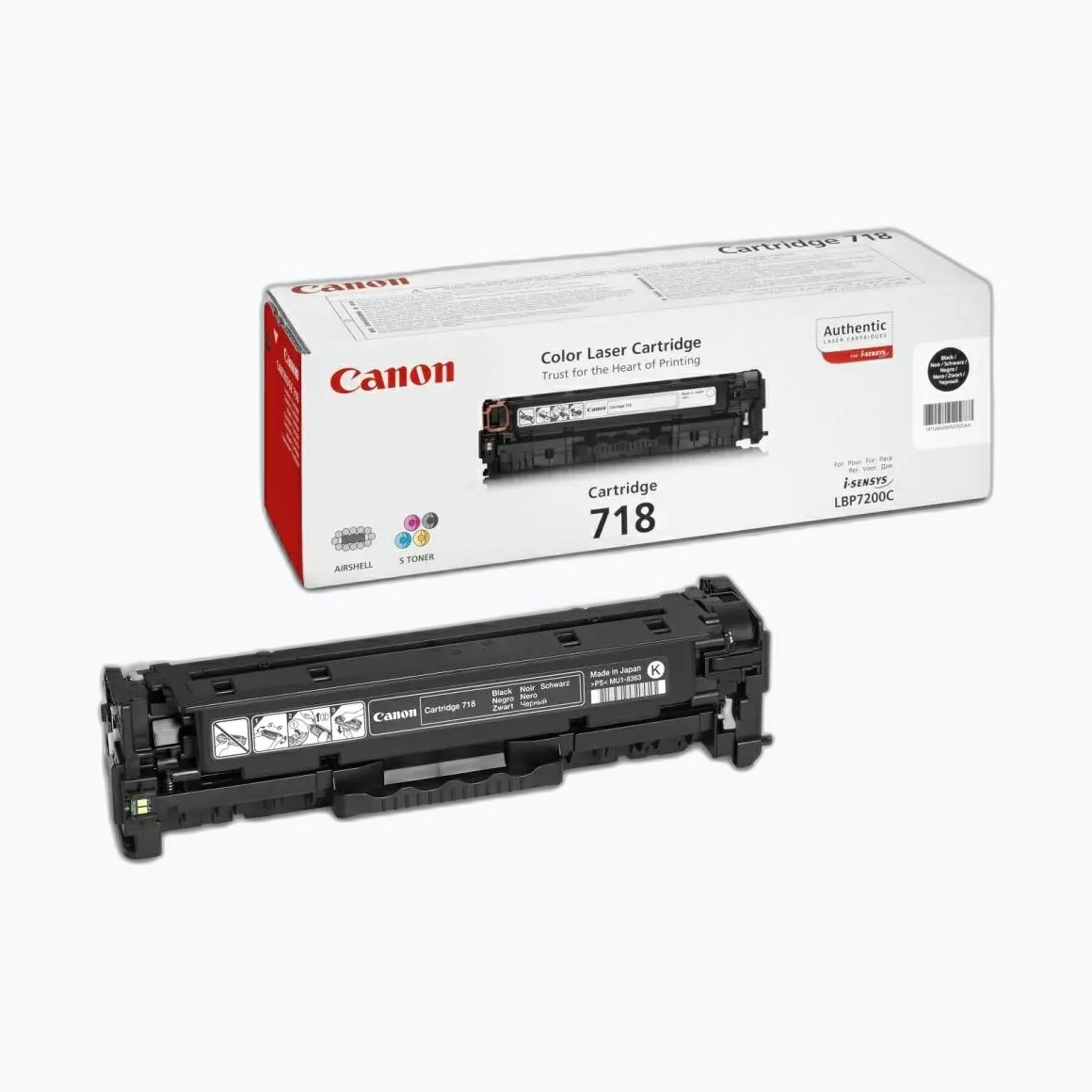 TONER CANON 718 BK (Noir) 3500p. pour LBP7200/MF8330/8350/8340CDN