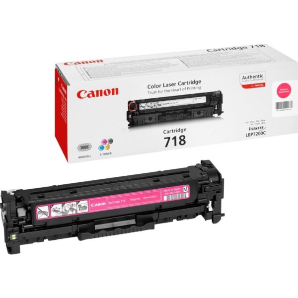 TONER CANON 718 MAGENTA 2800p. pour LBP7200/MF8330/8350/8340CDN