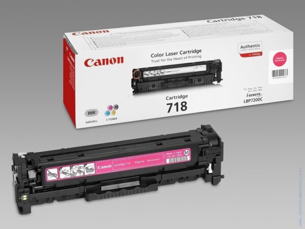 TONER CANON 718 MAGENTA 2800p. pour LBP7200/MF8330/8350/8340CDN