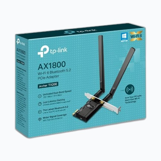 TP-LINK Archer TX20E AX1800 Carte PCIe WiFi + BT5.2 LowProfile