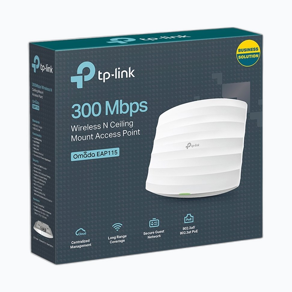 TP-LINK EAP115 * POINT D'ACCES WiFi 300Mbps PoE Mur/Plafond