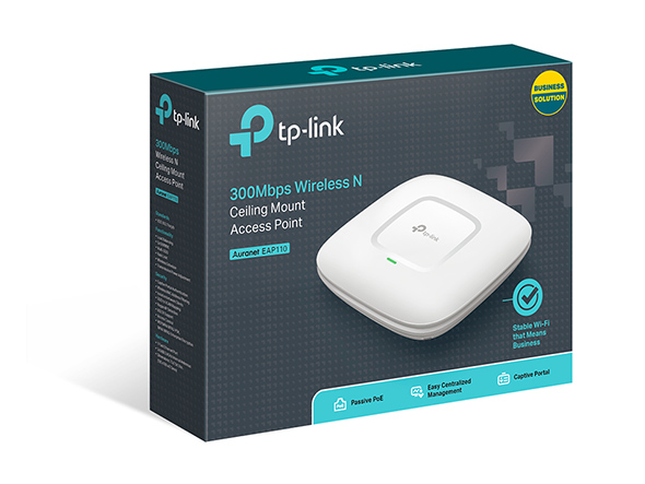 TP-LINK EAP115 * POINT D'ACCES WiFi 300Mbps PoE Mur/Plafond