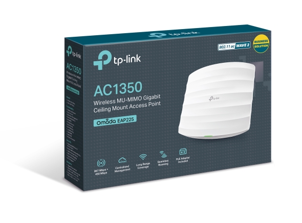 TP-LINK EAP225 * POINT D'ACCES WiFi Dual AC1350 1xGbL PoE Plafond