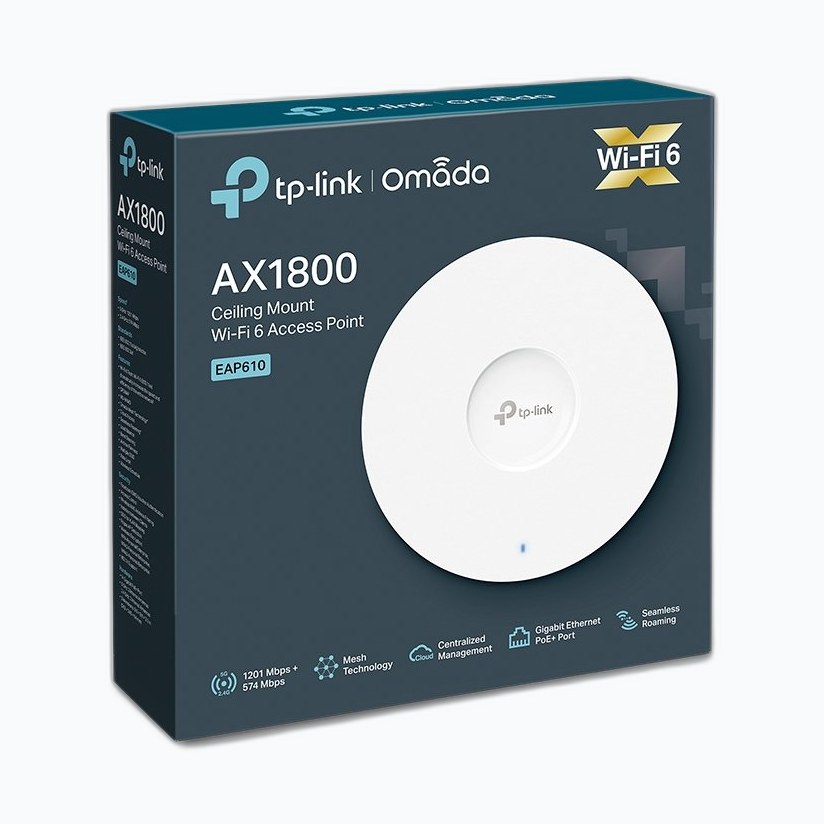 TP-LINK EAP610 * Point d'accès WiFi6 AX1800 Dual PoE+ Omada