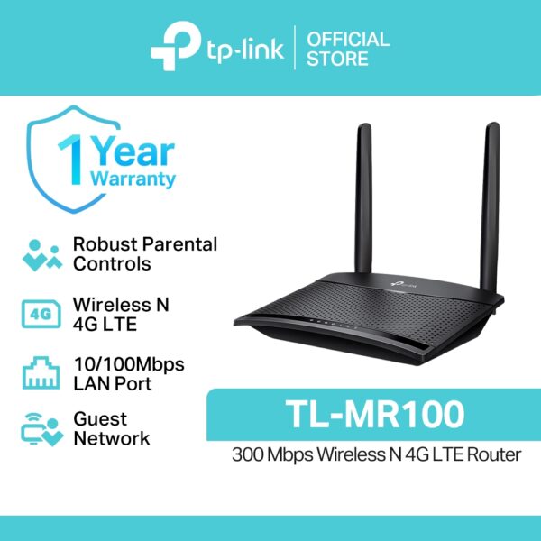 TP-LINK MR100 * ROUTEUR 4G/LTE WiFi 300 (pour SIM)