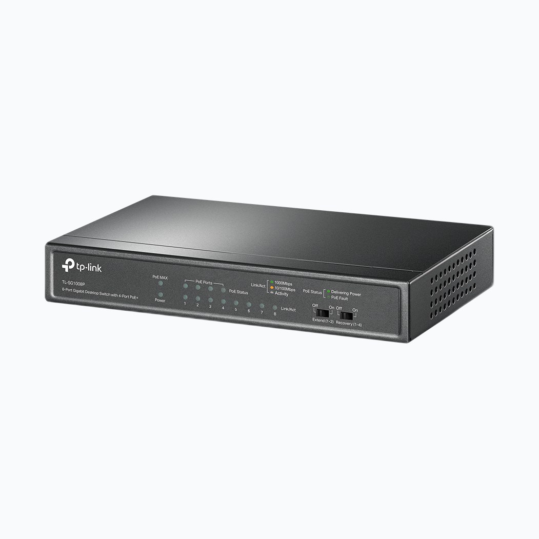 TP-LINK TL-SG1008P * SWITCH 8 ports GbLAN dont 4xPoE (64W)