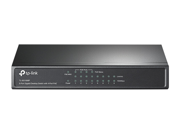 TP-LINK TL-SG1008P * SWITCH 8 ports GbLAN dont 4xPoE (64W)