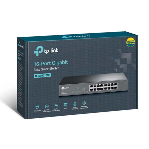 TP-LINK TL-SG1016DE * SWITCH 16xGbL manageable VLAN QoS, rackable