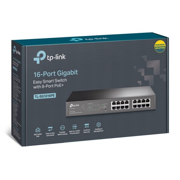 TP-LINK TL-SG1016DE * SWITCH 16xGbL manageable VLAN QoS, rackable