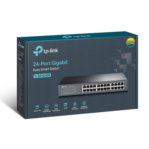 TP-LINK TL-SG1024DE * SWITCH 24xGbL manageable VLAN QoS, rackable