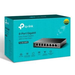 TP-LINK TL-SG108PE * SWITCH 8 ports GbLAN dont 4xPoE (55W) EasySmart