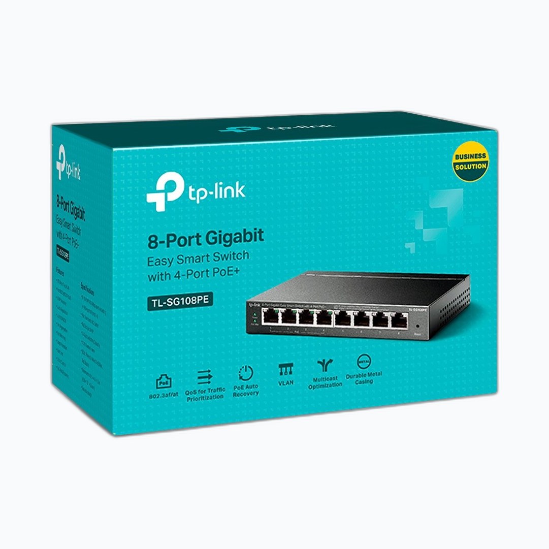 TP-LINK TL-SG108PE * SWITCH 8 ports GbLAN dont 4xPoE (55W) EasySmart