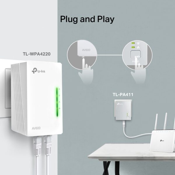 TP-LINK WPA4220KIT * Starter Kit CPL AV600 & Module WiFi N 300 2xLAN