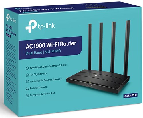 Routeur sans fil Archer C80 WIFI 5 4 Ports réseau