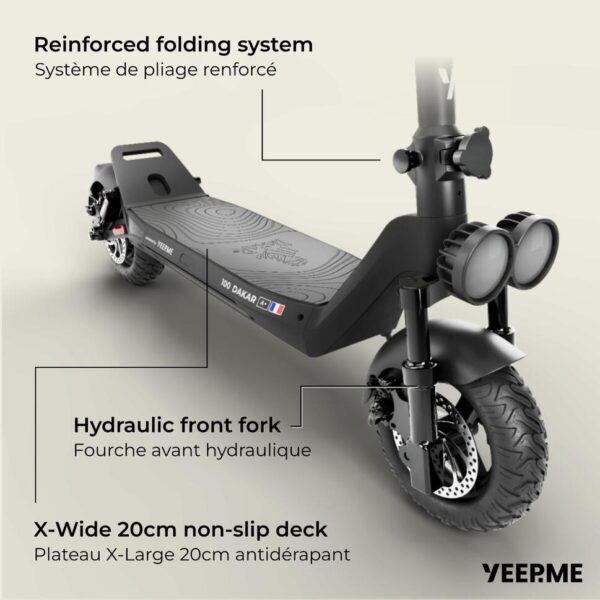 TROTTINETTE YEEP.ME 110S Dakar SUV Alu 11 1200W 48V/13,5Ah