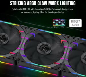 VENTILATEUR GameMAX Tornado T12 ARGB-R 120mm +PWM