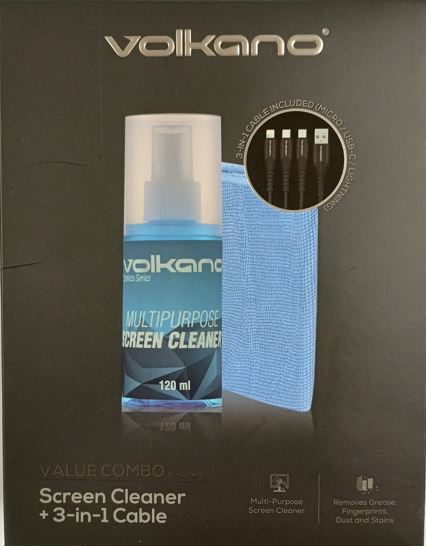 VOLKANO IC-BUN-3 VALUE Combo Bundle Kit Nettoyage+Câble charge 3-en-1