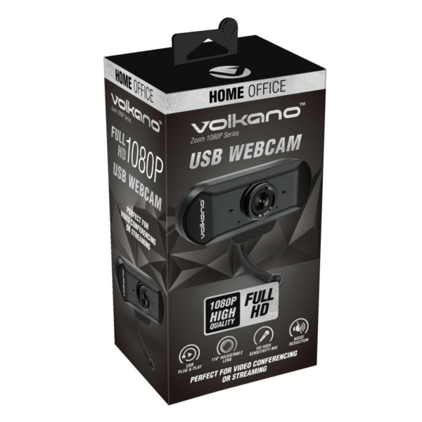 VOLKANO VK-10102-BK ZOOM Series WEBCAM 1080p