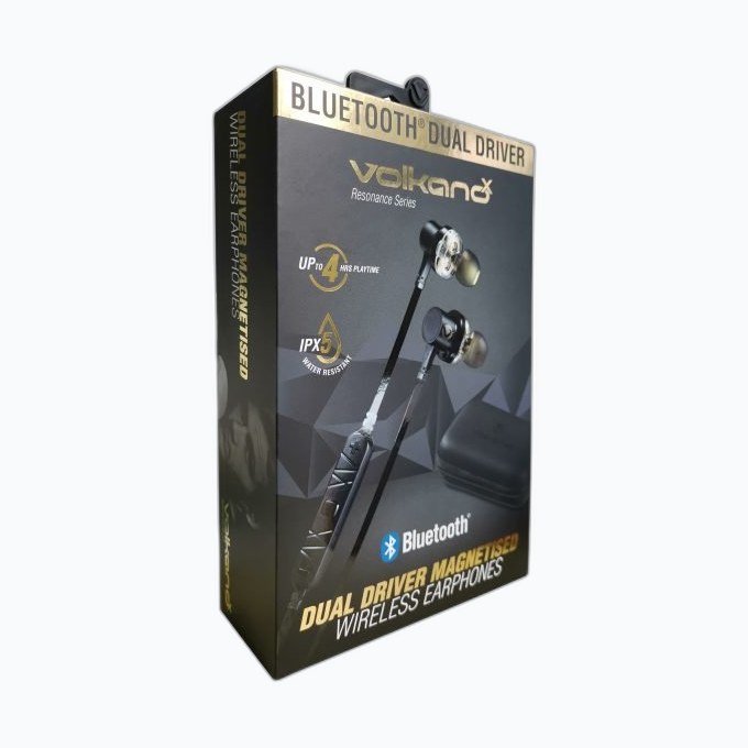 VOLKANO VK-1104-BK Resonance Oreillettes INTRA DUAL Driver +Etui #BF