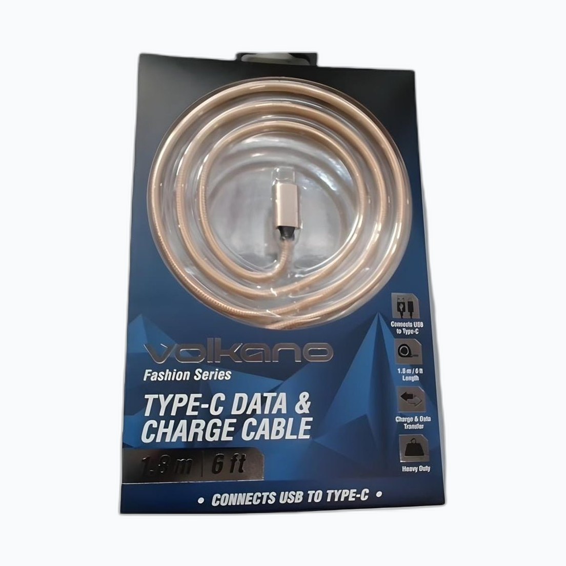 VOLKANO VK-20061-PRUS FASHION Series Cable USB > USB-C 1,8m*PURPLE
