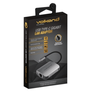 VOLKANO VK-20062-CH ADAPTATEUR USB-C (M) vers Gigabit LAN *Charcoal