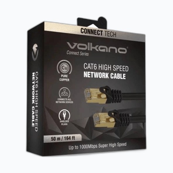 VOLKANO VK-20223-BK CABLE RESEAU RJ45 CAT.6 * 50M NOIR
