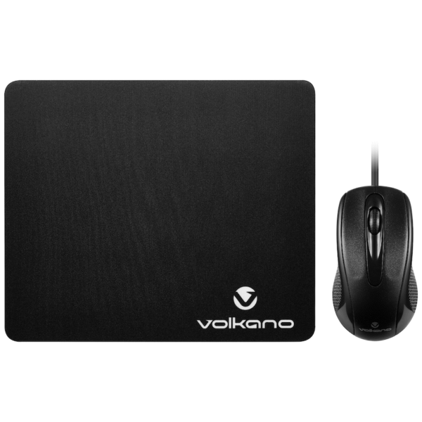 VOLKANO VK-30025-BK SLICK Bundle SOURIS OPTIQUE filaire USB +TAPIS