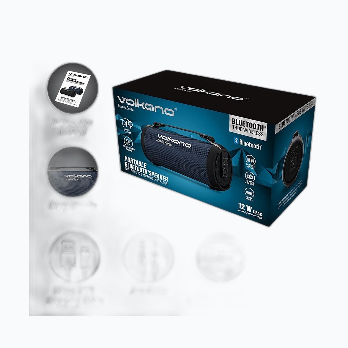 VOLKANO VK-3202-BK MAMBA Series ENCEINTE NOMADE Bluetooth-BLEU