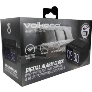 VOLKANO VK 8251-BK Réveil & Haut-parleur sans fil Awake Plus série*Nr