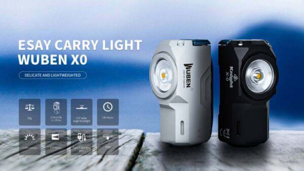 WUBEN X0 Knight Grise Mini Lampe de Poche 900 Lumens