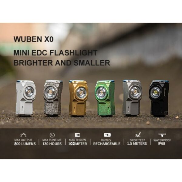 WUBEN X0 Knight Grise Mini Lampe de Poche 900 Lumens