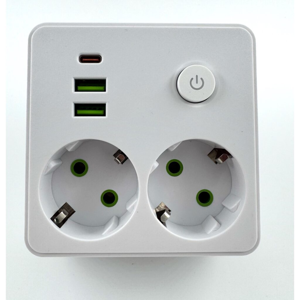 WE - CHARGEUR mural 2xUSB-A (12W) + 1xUSB-C (20W) rotative * Blanc