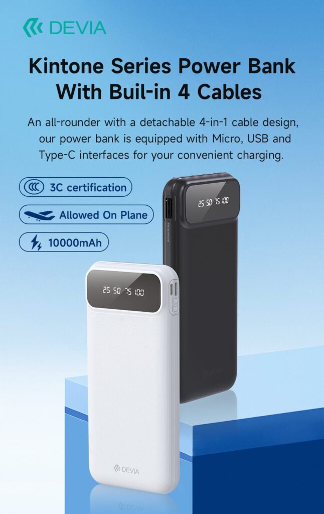 DEVIA Kintone Series Power Bank (10000mAh) V5*WHT