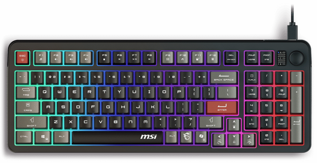 CLAVIER MSI FORGE GK110 GAMING RGB filaire USB * Noir