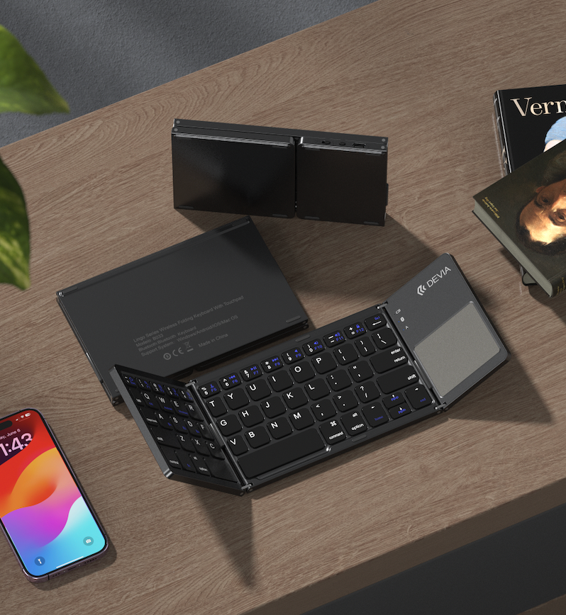 DEVIA Lingo Series Foldable Wireless Keyboard