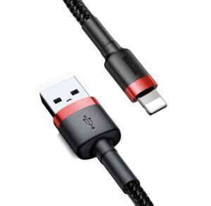 Cable Baseus Cafule USB-A (M) vers Lightning 1m Bk/Red * 31652