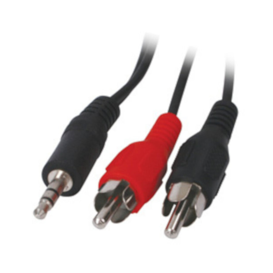 CABLE AUDIO JACK 3.5 (M) / 2 RCA (M) * 1.80M * 108551