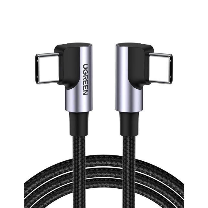 Cable USB-C (M/M) Hi-Speed coudé 100W - 1.00M * 150350
