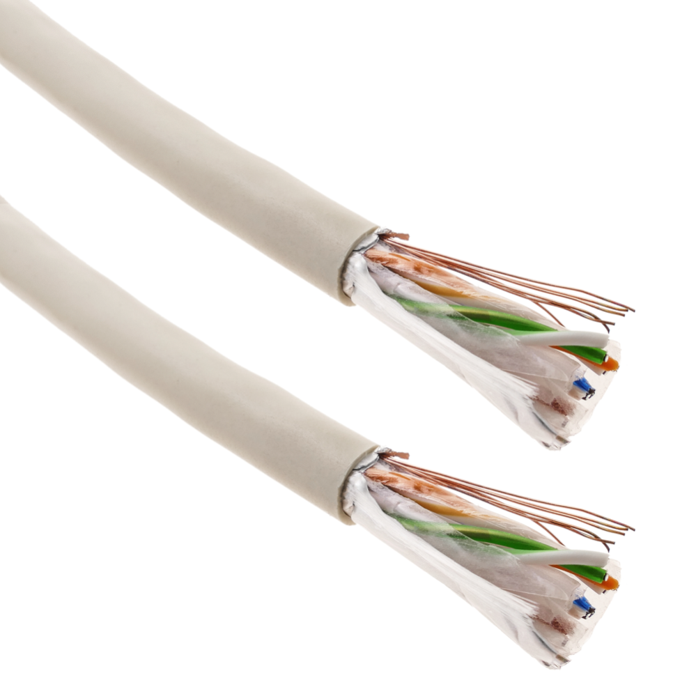 ROULEAU DE CABLE RESEAU FTP CAT.6 24AWG/4p. CCA 100M [ZG-C6F01]