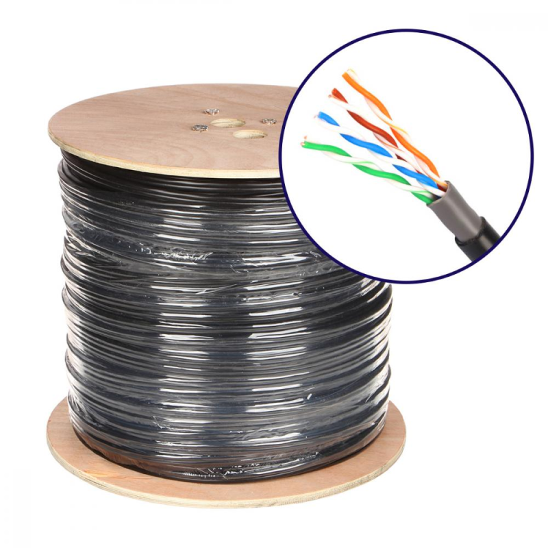 ROULEAU DE CABLE RESEAU UTP CAT.6 24AWG/4p. OUT.CCA 305M [ZG-C6O3052]