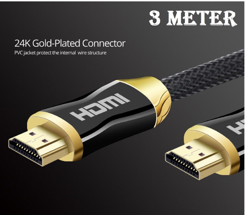 Câble HDMI 2.1V 5m 30AWG OD:6.5mm Plaqué Or (M/M)