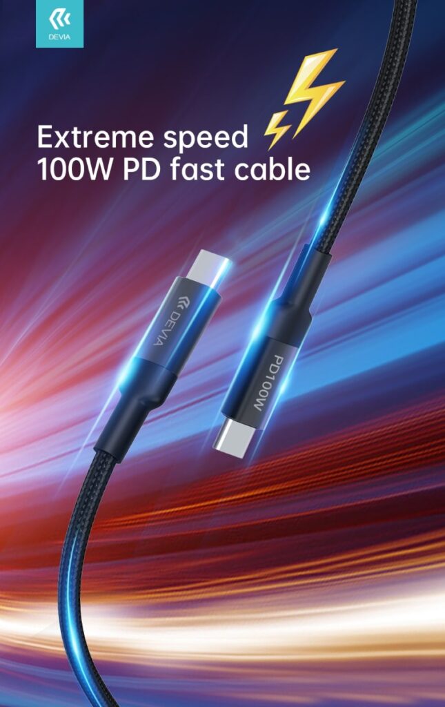 DEVIA Smart Series 100W C To C PD Cable(5A,1.5M)*BLACK