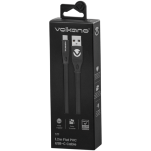VOLKANO VK-20227-BK Slim Series Cable USB-C (M/M) 1,20m 2.4A - Noir