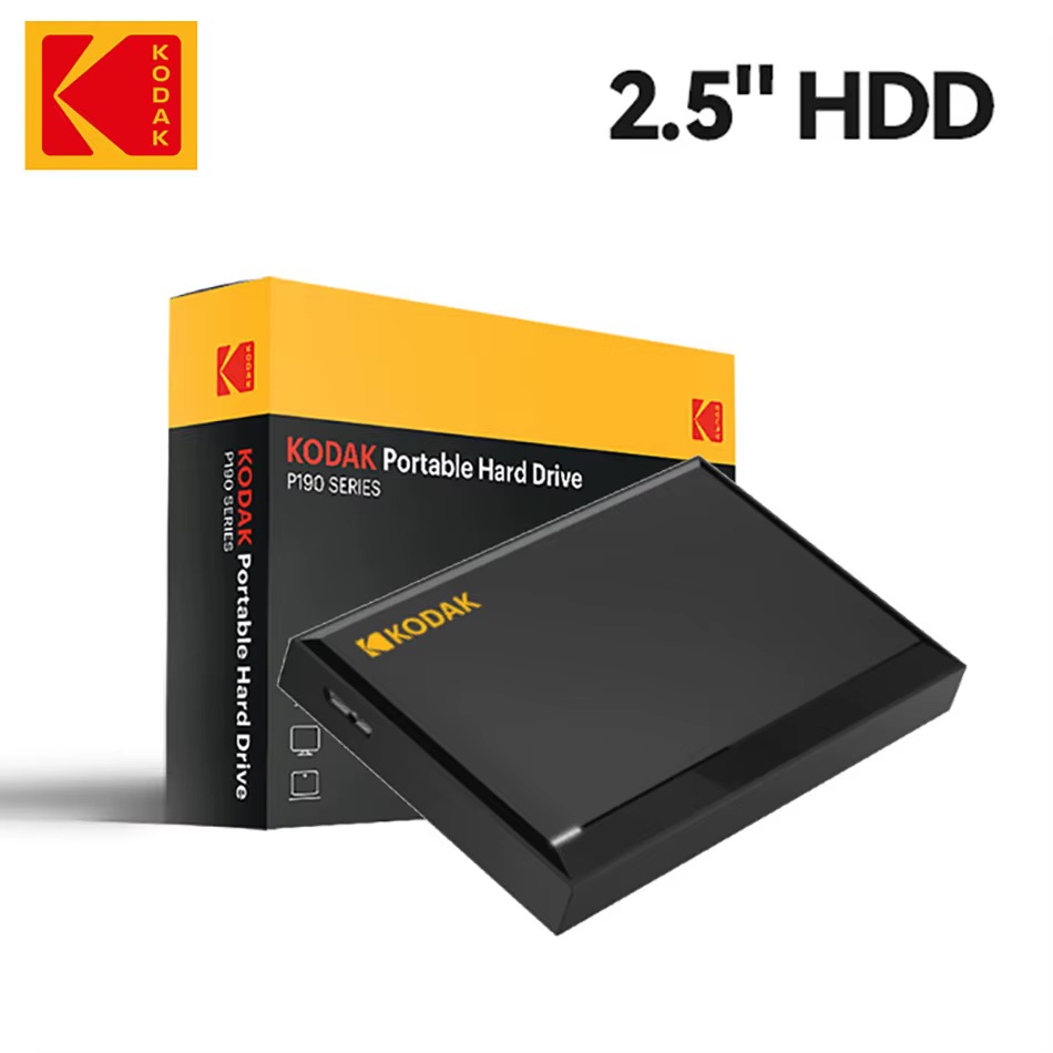 KODAK Portable P190 HDD EXT. 2To 2,5 USB3.2 Gen 1 (TCP 6€ incl.)