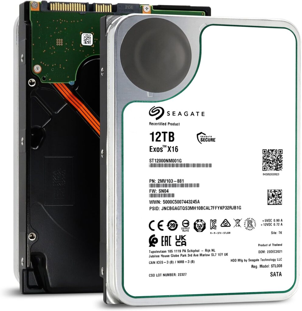 Disque Dur 12.0TB 3.5 SAS-3 512Mo 7200t * SEAGATE Exos ST12000NM007H