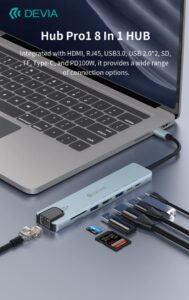 DEVIA Hub Pro1 8 In 1 Hub